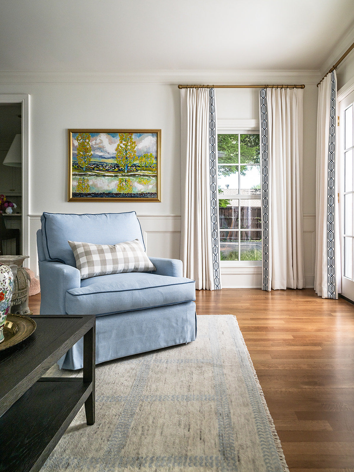 Floret Plaid – Chambray Rug