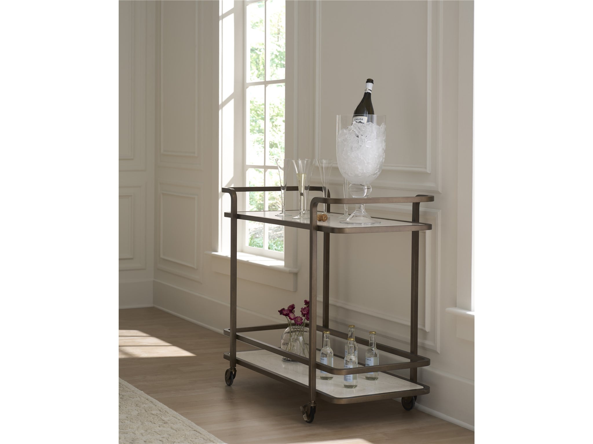 Antique Gold Bar Cart