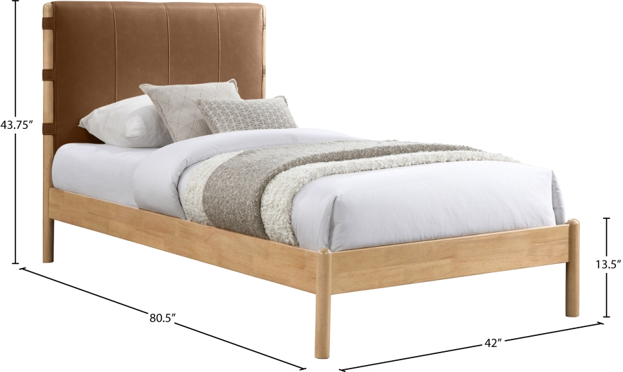 Ashton Cognac Twin Bed