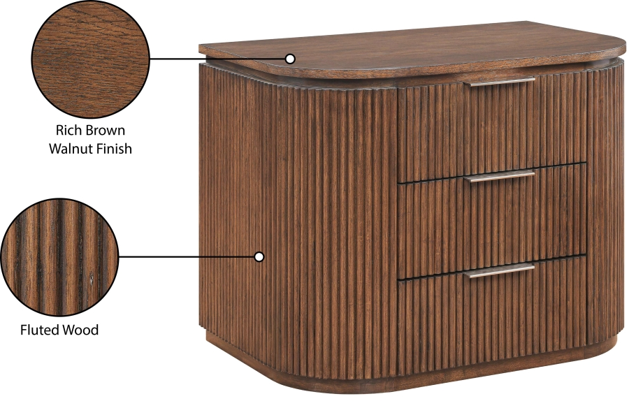 Aston Brown Nightstand Drawer