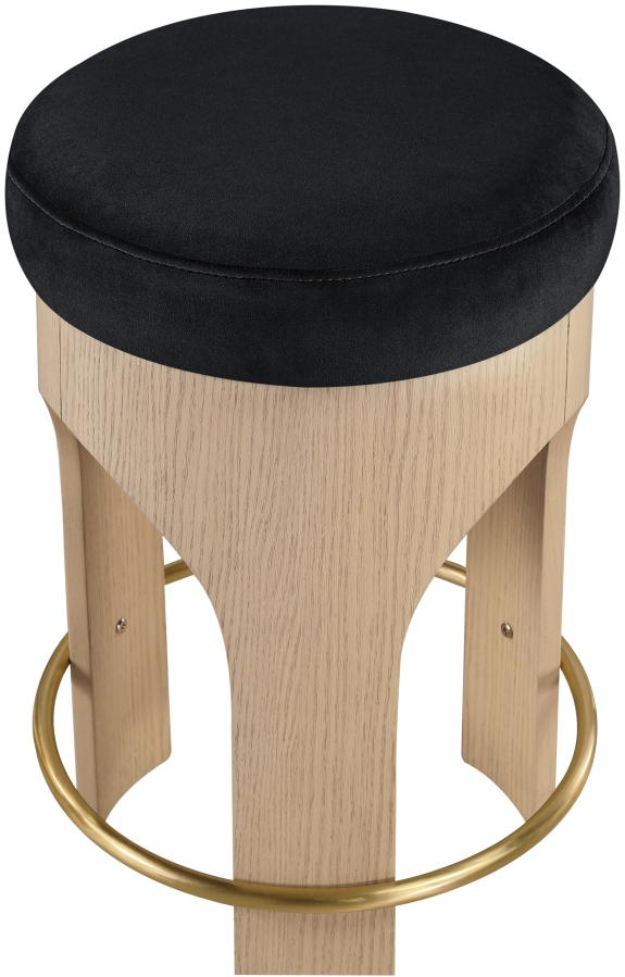 Bucatini Natural Black Counter Stool