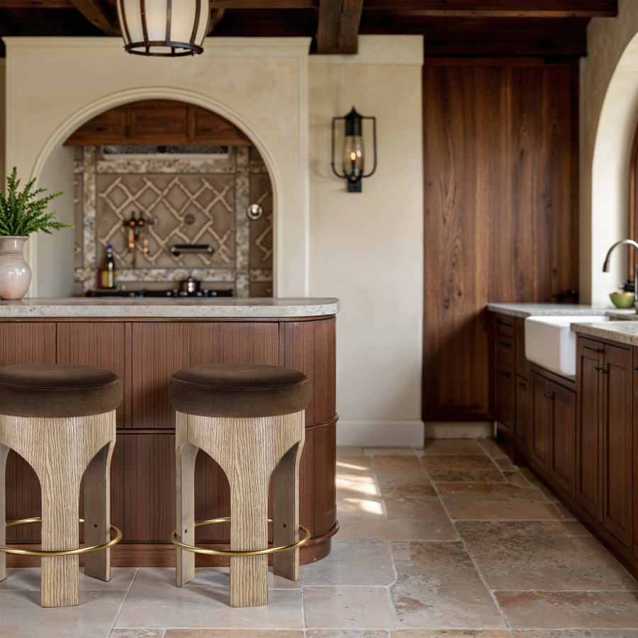 Bucatini Natural Brown Counter Stool