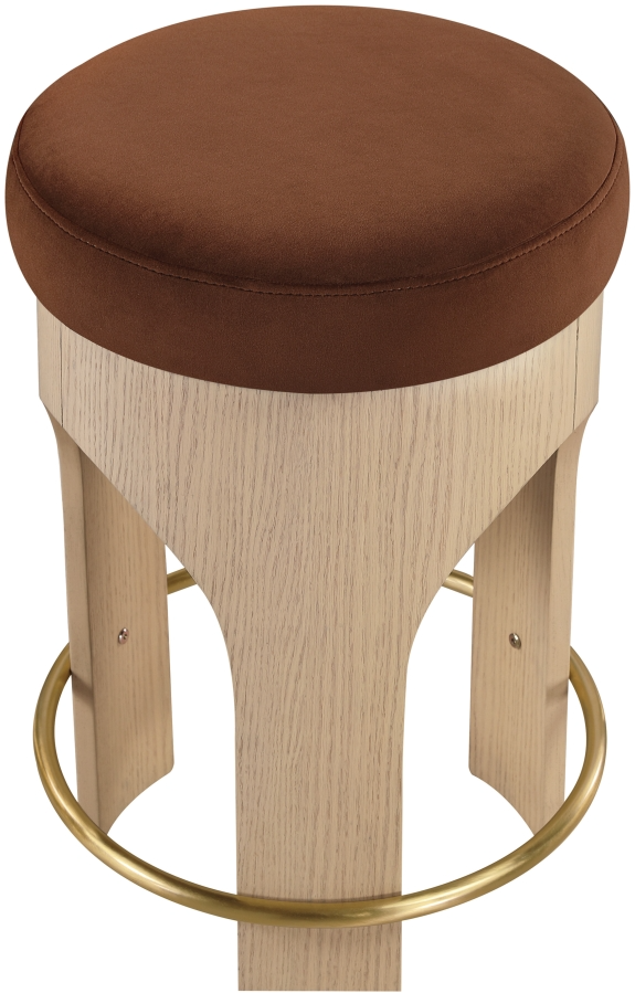 Bucatini Natural Cognac Counter Stool