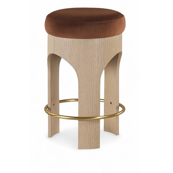 Bucatini Natural Cognac Counter Stool