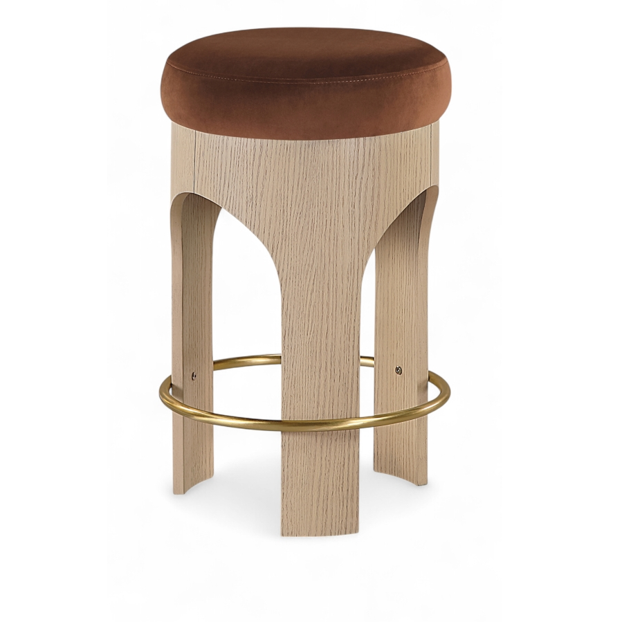 Bucatini Natural Cognac Counter Stool