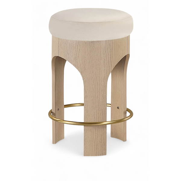 Bucatini Natural Cream Counter Stool