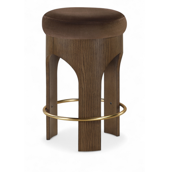 Bucatini Walnut Brown Counter Stool