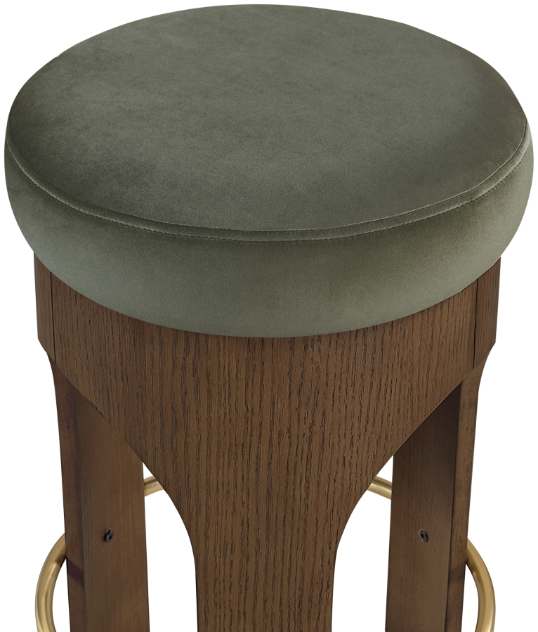Bucatini Walnut Green Counter Stool