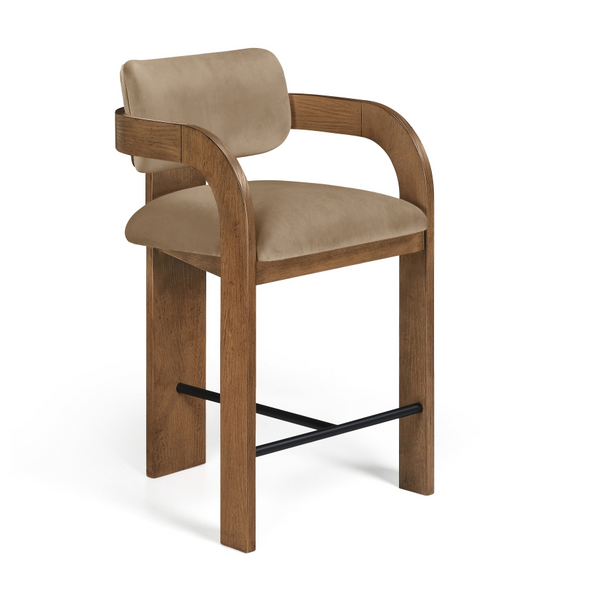 Cedric Beige Counter Stool