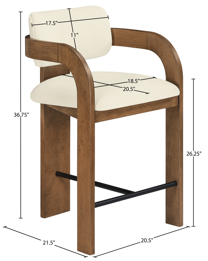 Cedric Cream Counter Stool
