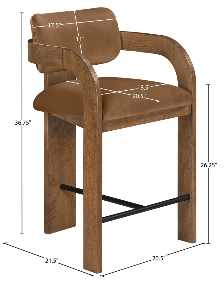 Cedric Saddle Counter Stool