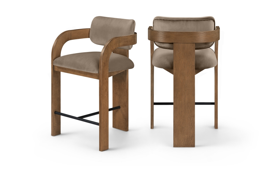 Cedric Taupe Counter Stool