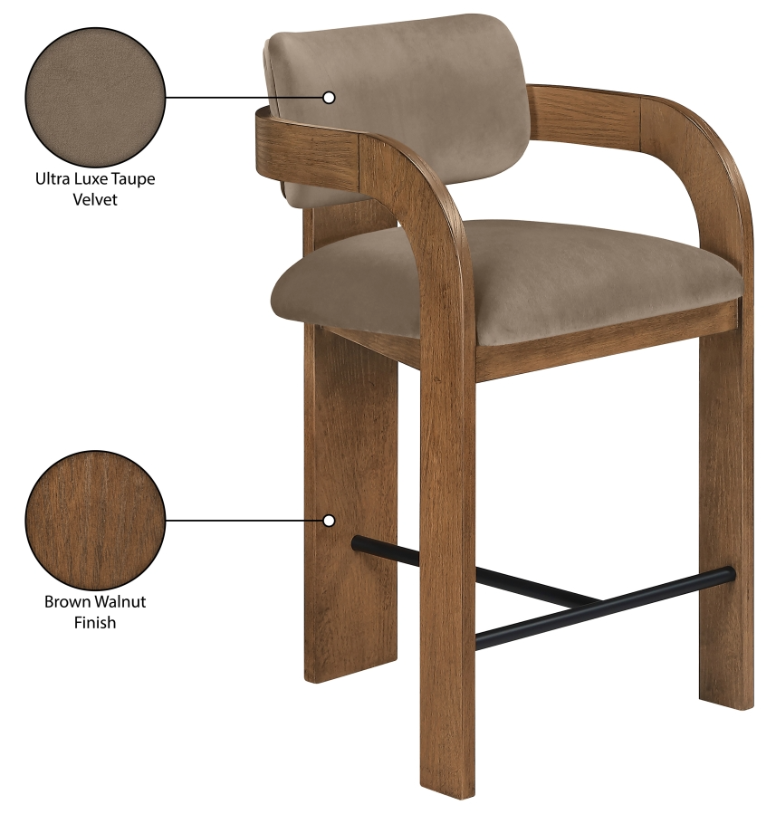 Cedric Taupe Counter Stool