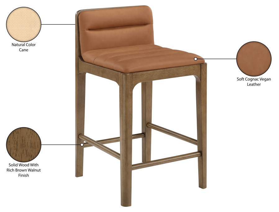 Ellion Cognac Counter Stool