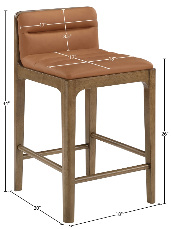 Ellion Cognac Counter Stool