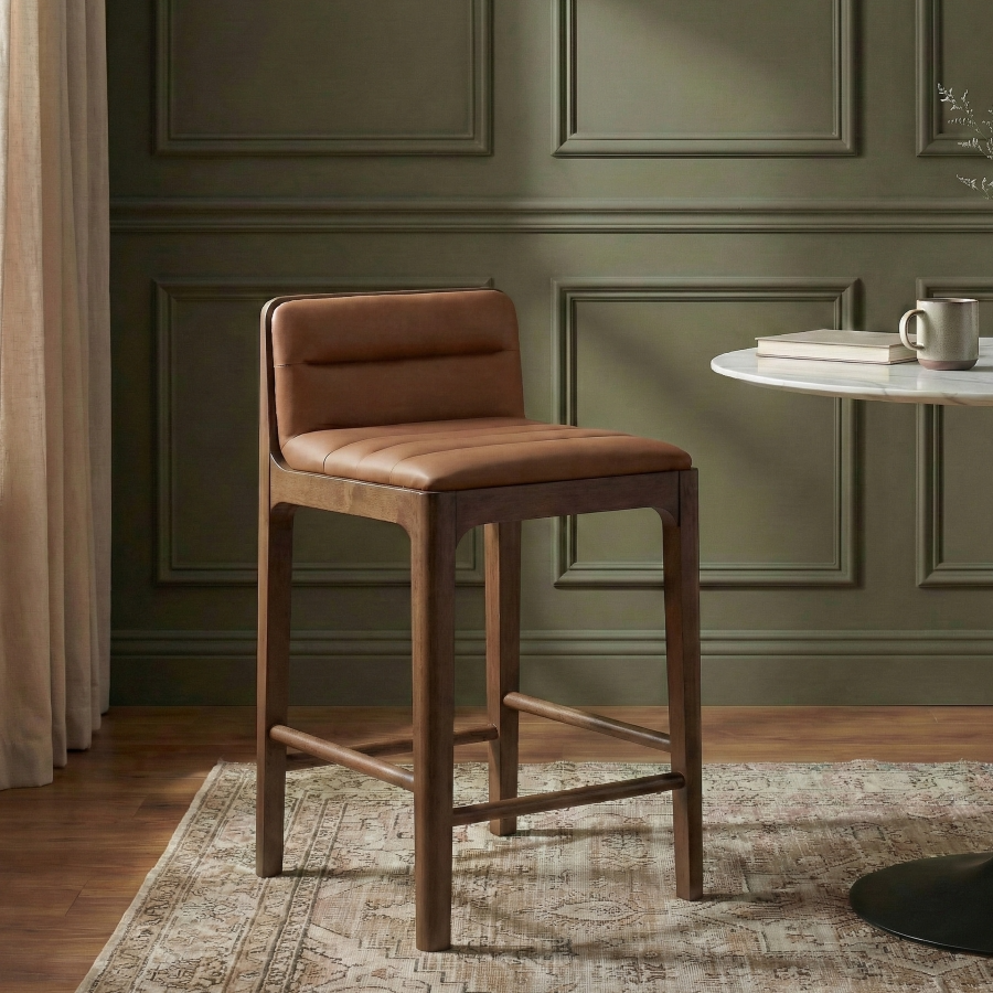 Ellion Cognac Counter Stool