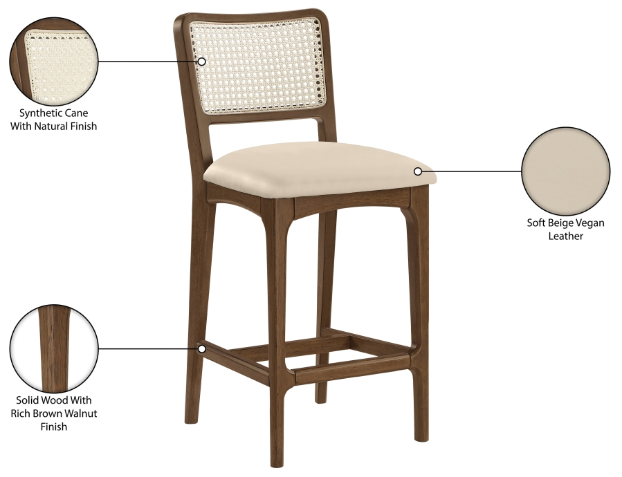 Greenhouse Beige Counter Stool