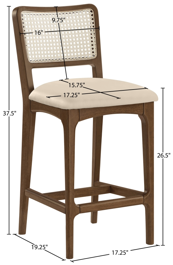 Greenhouse Beige Counter Stool