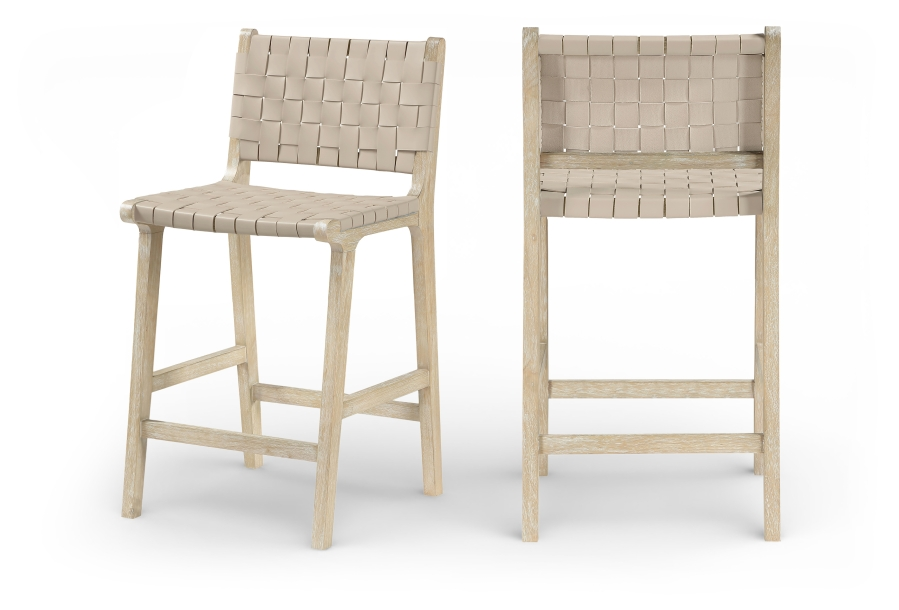 Intertwine Beige Counter Stool