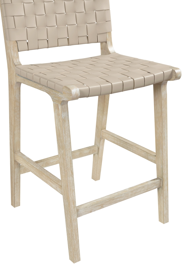 Intertwine Beige Counter Stool
