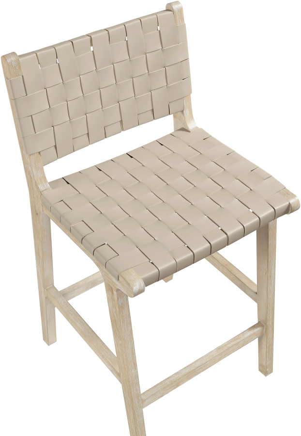 Intertwine Beige Counter Stool