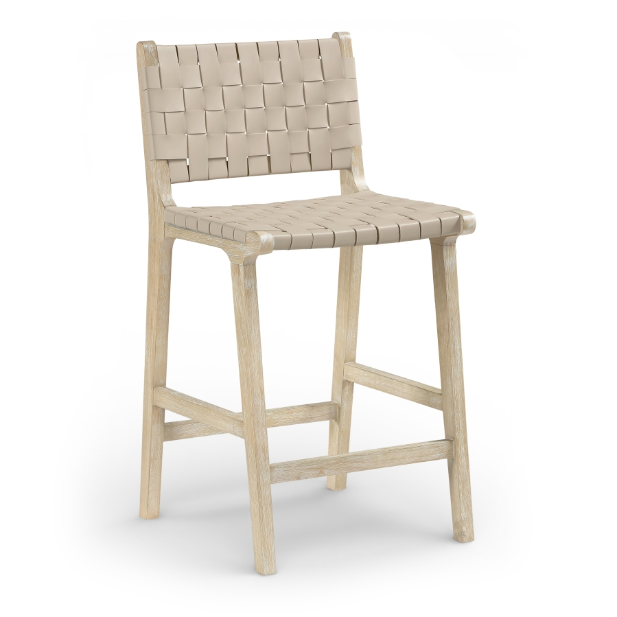 Intertwine Beige Counter Stool