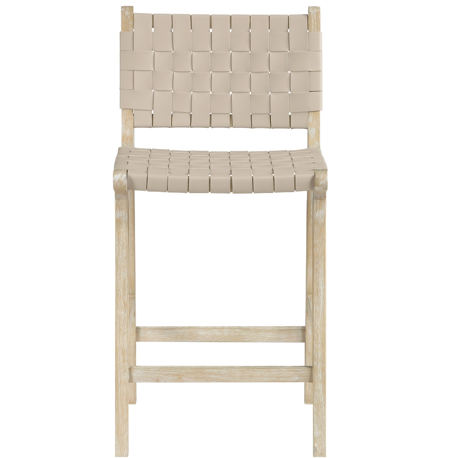 Intertwine Beige Counter Stool
