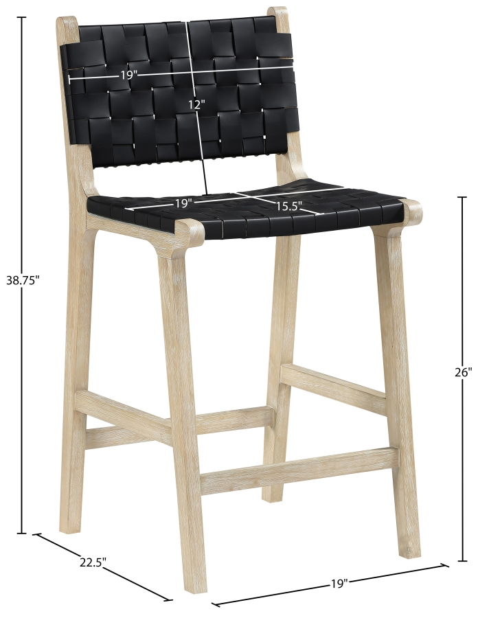 Intertwine Black Counter Stool