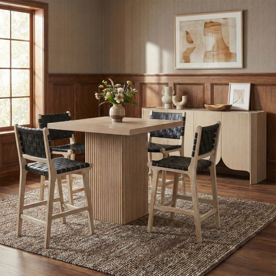 Intertwine Black Counter Stool