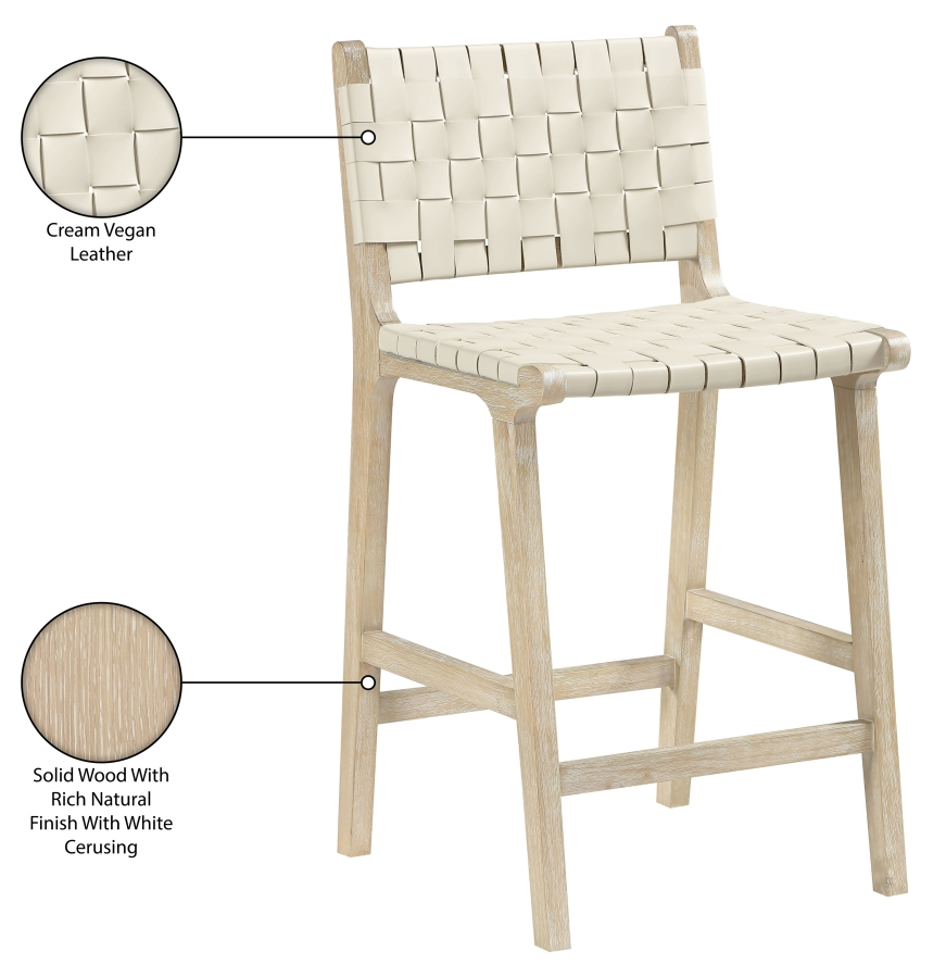 Intertwine Cream Counter Stool