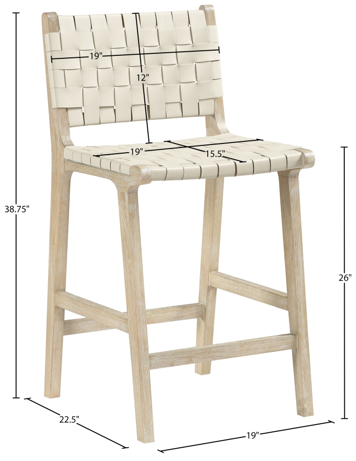 Intertwine Cream Counter Stool