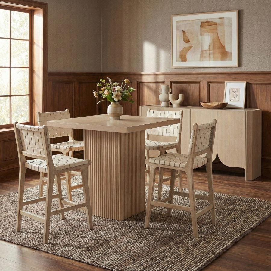 Intertwine Cream Counter Stool