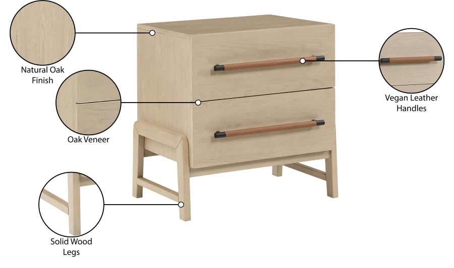 Kayla Natural Nightstand Drawer