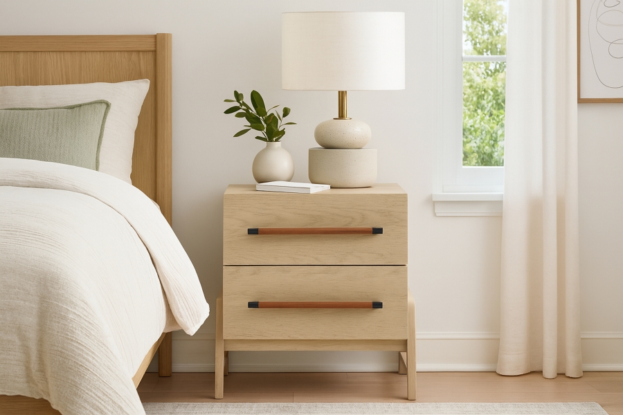 Kayla Natural Nightstand Drawer