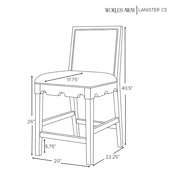 Lancaster Snow White Counter Stool