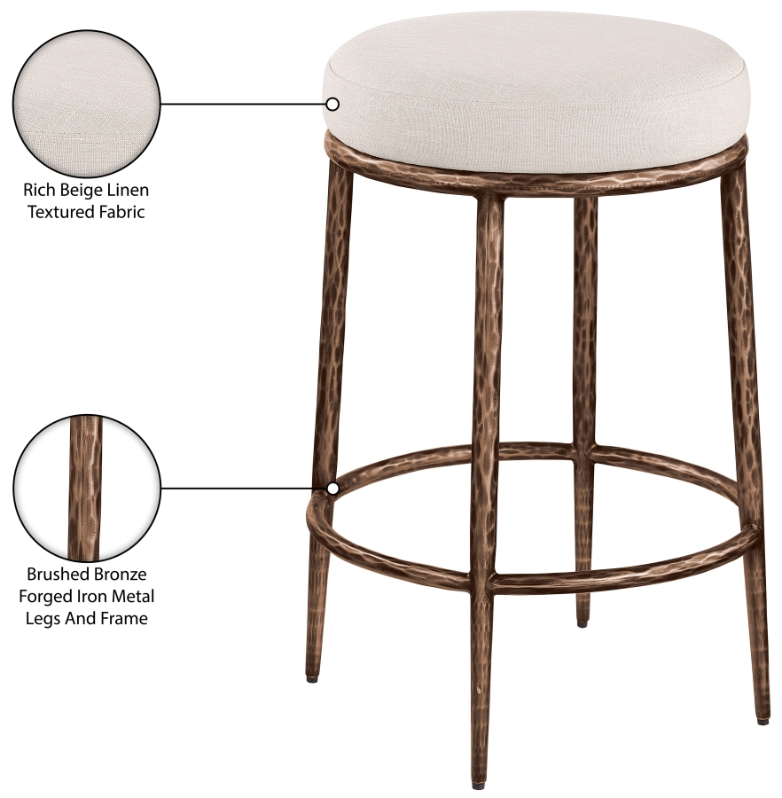 Pharoh Beige Counter Stool