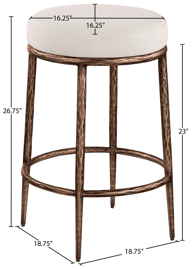 Pharoh Beige Counter Stool