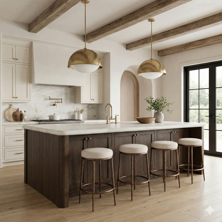 Pharoh Beige Counter Stool