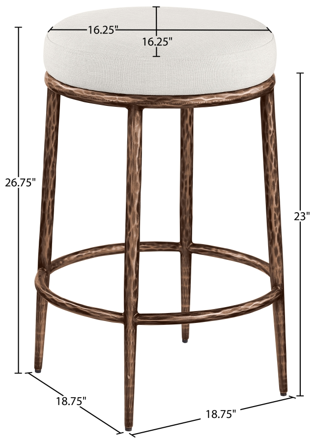 Pharoh Cream Counter Stool