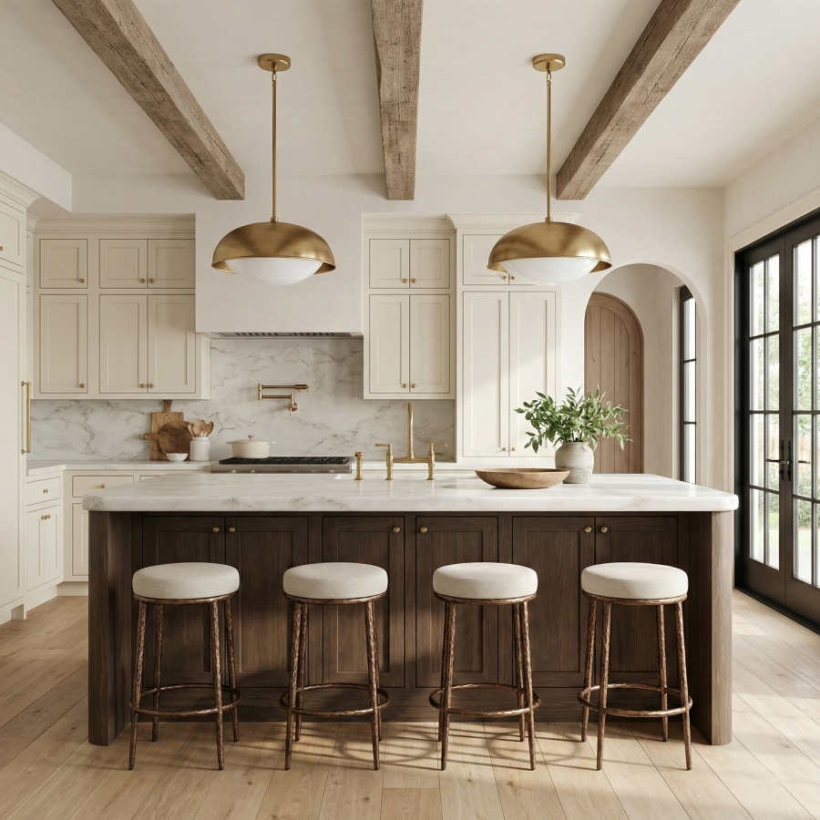Pharoh Cream Counter Stool