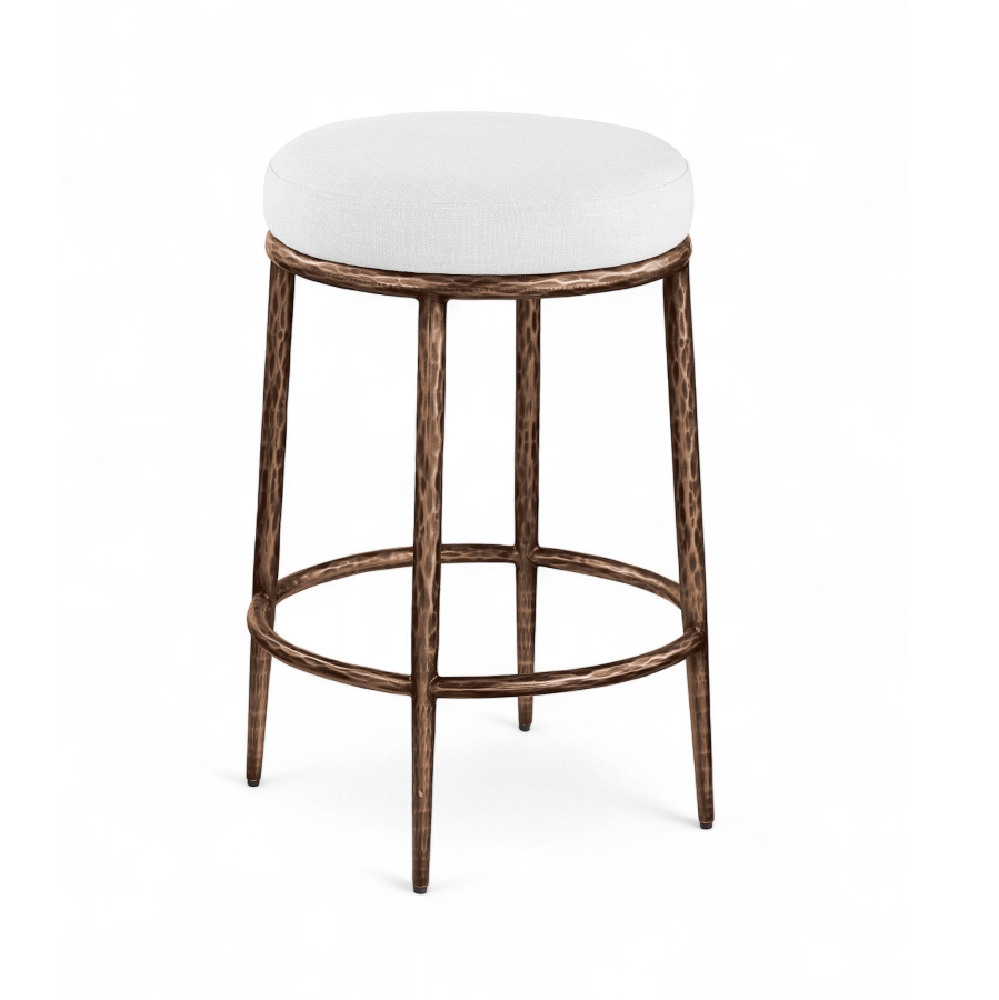 Pharoh White Counter Stool