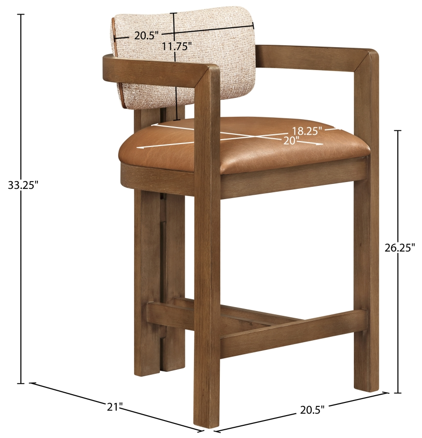 Regina Cognac Counter Stool