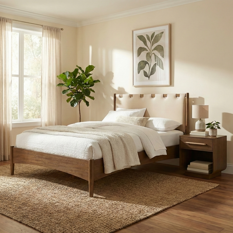 Sanford Beige Queen Bed