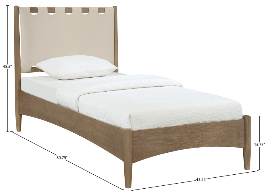 Sanford Beige Twin Bed