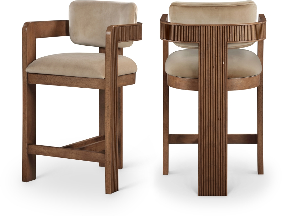 Sasha Beige Counter Stool