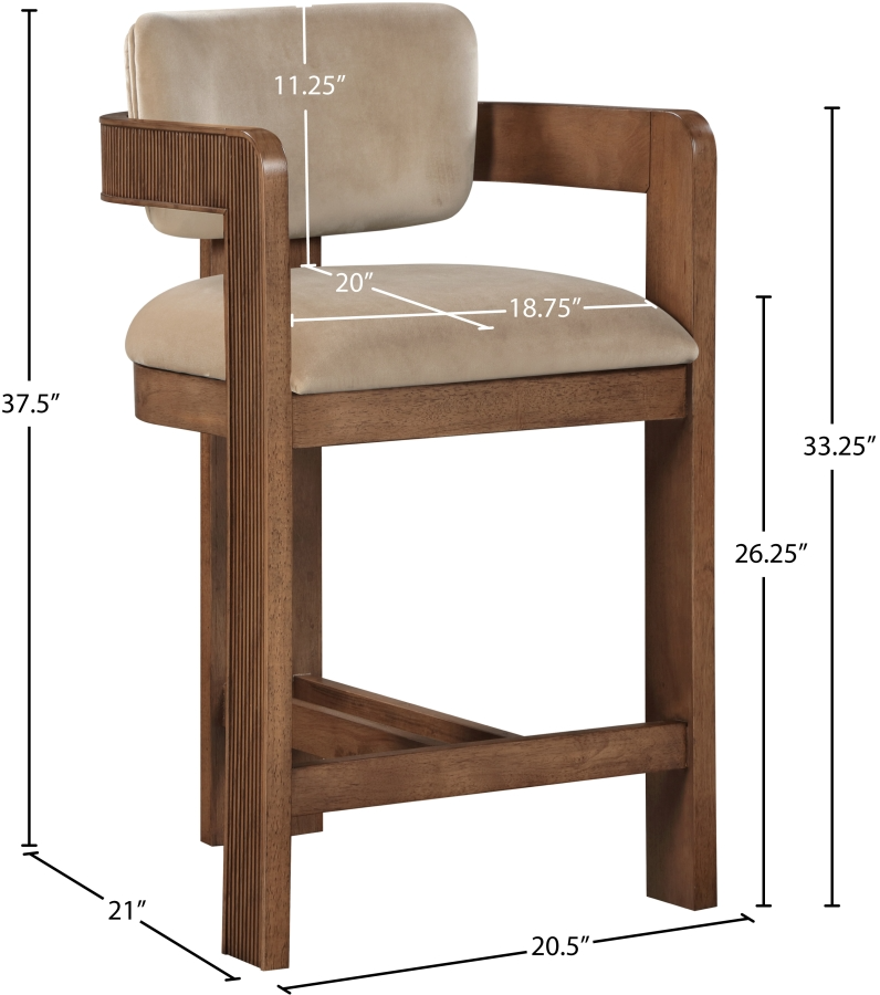 Sasha Beige Counter Stool