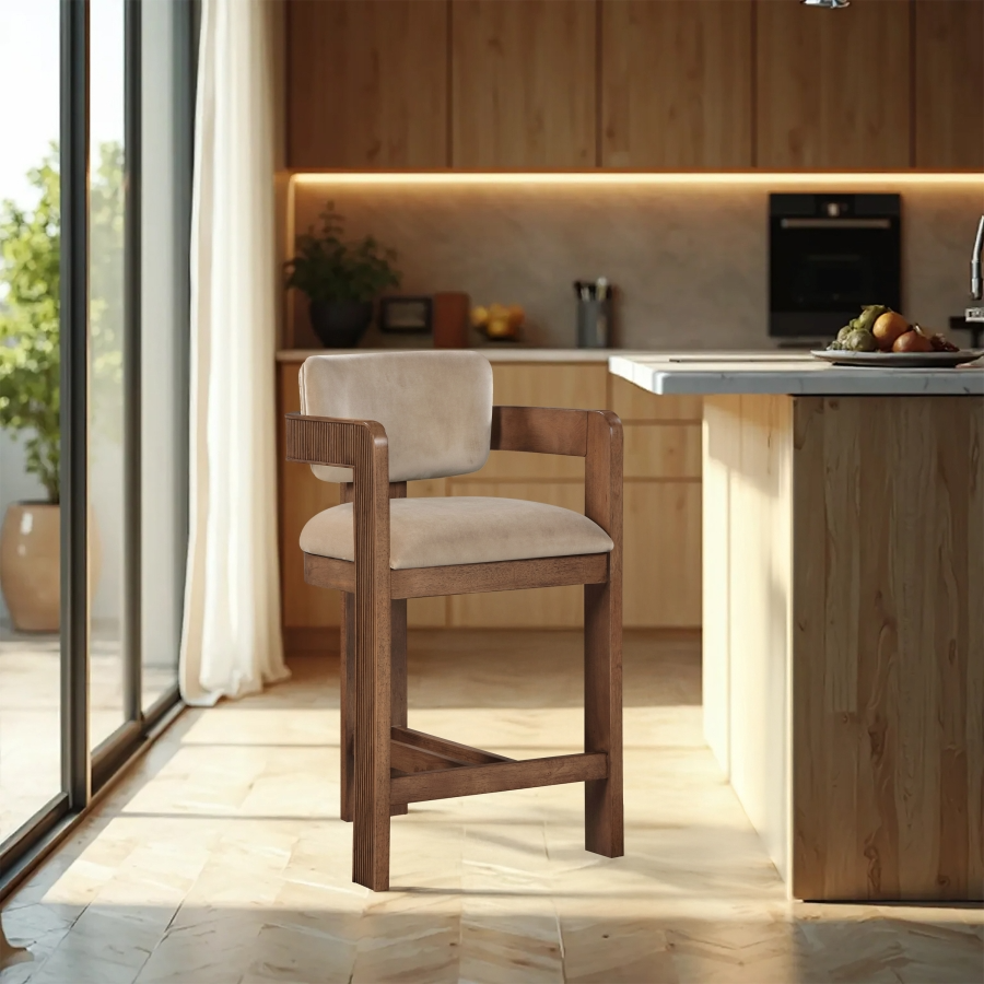 Sasha Beige Counter Stool
