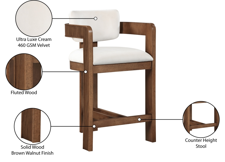 Sasha Cream Counter Stool