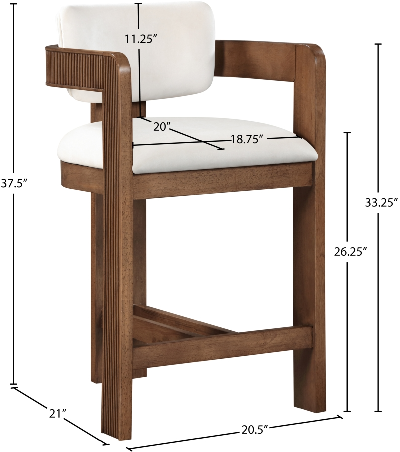 Sasha Cream Counter Stool