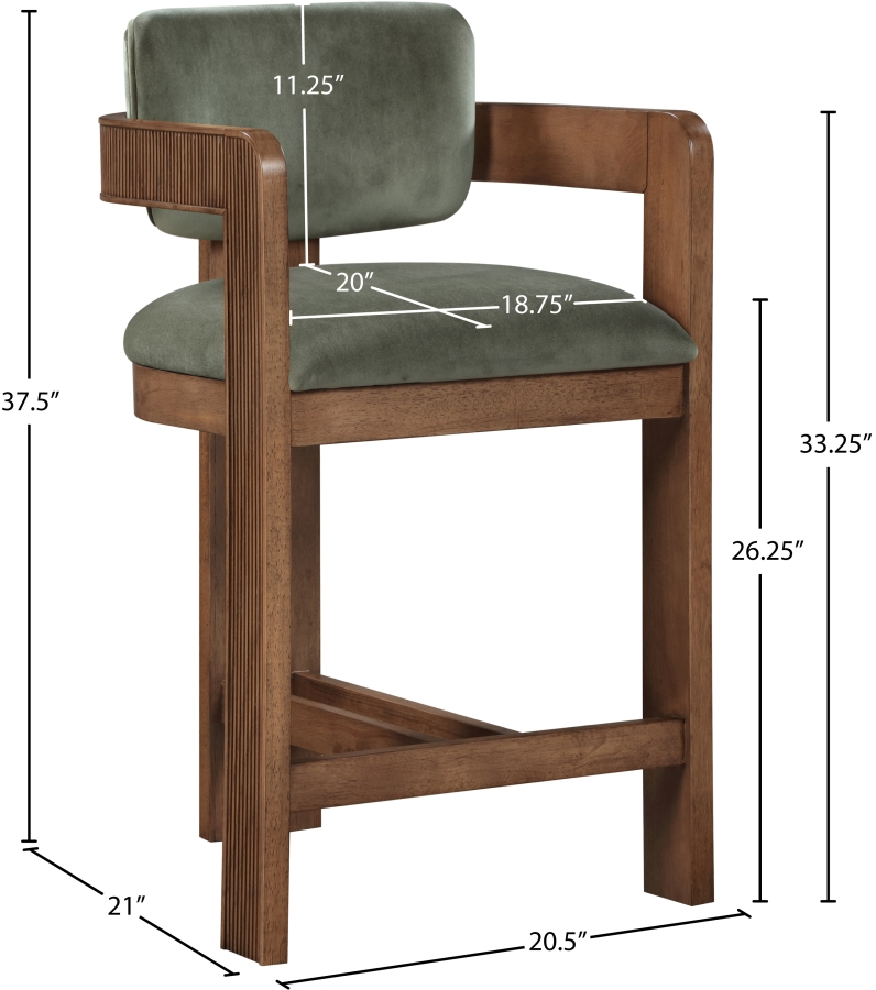Sasha Green Counter Stool